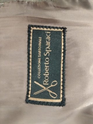 Chaqueta traje italiana con raya diplomática