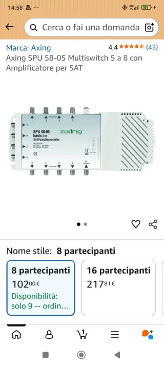 Axing SPU 58-05 Multiswitch 5 a 8