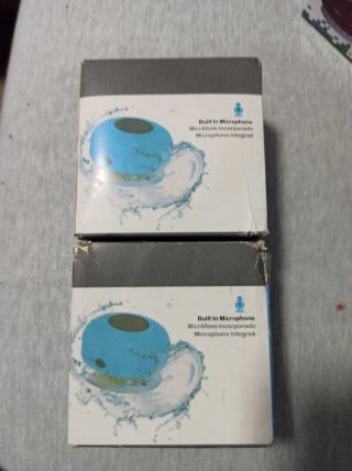 2 Altavoz Bluetooth Azul con Micrófono recargable