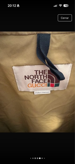Parka Gucci x The North Face Beige/Verde
