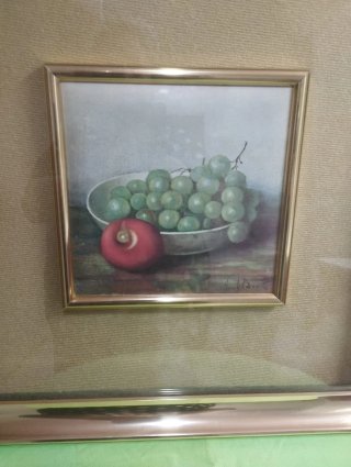 Estupendo cuadro grande con marco dorado