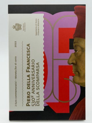 Moeda 2 Euros São Marino 2022 BU Coincard