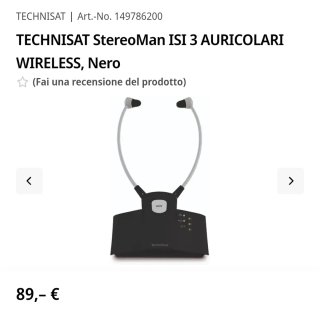 TechniSat StereoMan ISI 3 Auricolari Wireless