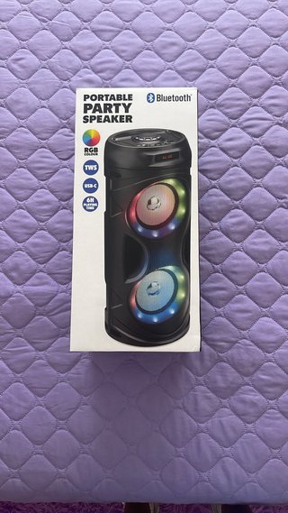 Coluna Bluetooth Portátil RGB
