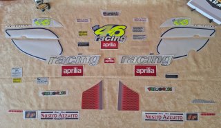 Kit completo adesivi APRILIA SR VALEROSSI #46 1998