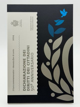 Moeda 2 Euro São Marino 2024 BU Coincard