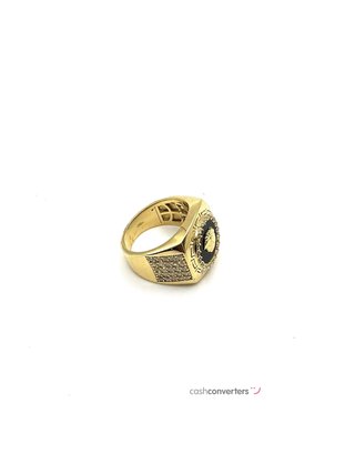 sello oro 18k con circonita