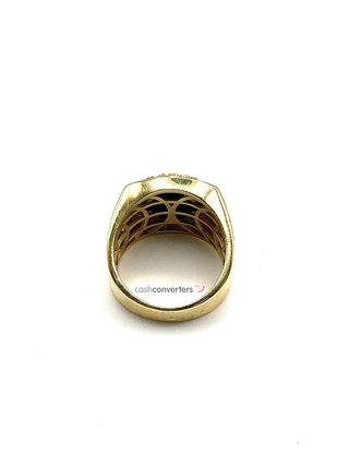 sello oro 18k con circonita