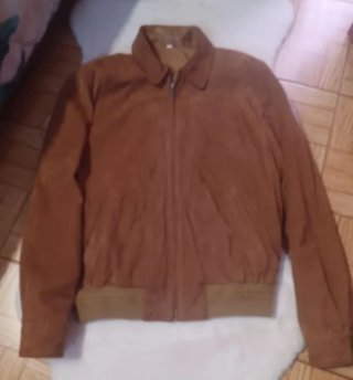 Cazadora ante cuello piel marrón
