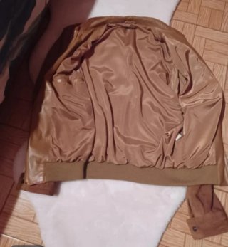 Cazadora ante cuello piel marrón