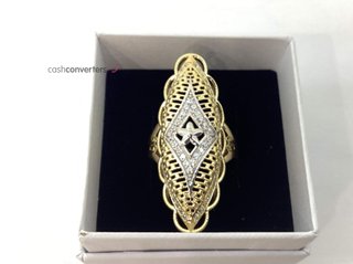 anillo oro 18k con piedra con circonita t. 16 (17,84 mm)