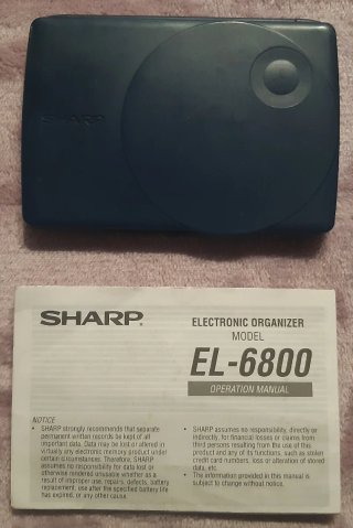 Agenda Electrónica Sharp EL-6800 Manual *vintage*