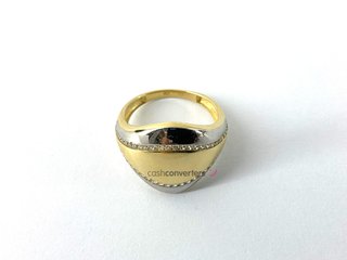 anillo oro 18k con piedra con circonita t. 13 (16,88 mm)