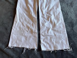 Pantalón vaquero ancho blanco Zara