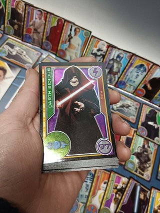 47 Trading Cards cromos star wars, topps trading cards + 8 pegatinas de regalo