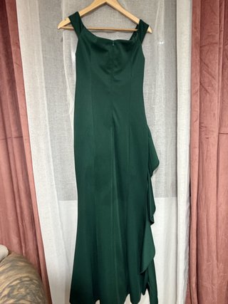 Vestido largo verde ceremonia talla 38