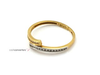 anillo oro 18k con circonita