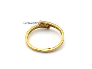 anillo oro 18k con circonita