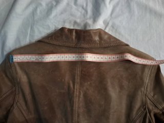 Chaqueta de cuero Bershka marrón