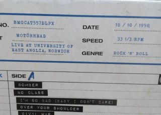 Motörhead Vinilo Live in Norwich 1998