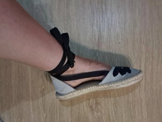 Alpargatas Valencianas Beige y Negras