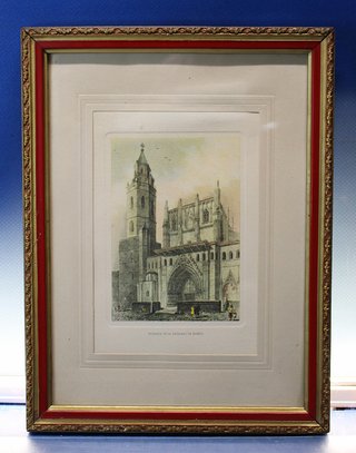 3 Reproducciones de dibujos enmarcados de Francisco Javier Parcerisa.