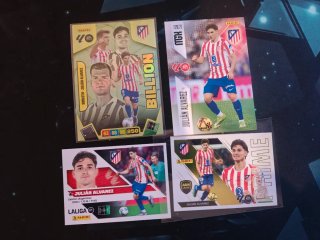 Lote 4 Cromos Fútbol Julián Álvarez Panini