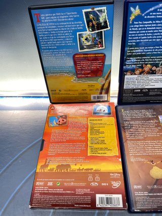 Lote de 6 DVDS Peliculas infantiles la bella y la bestia y mas