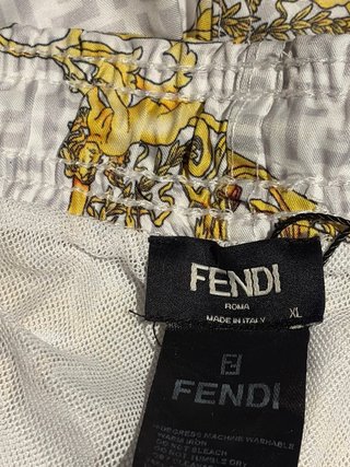 Bañador Fendi XL Dorado y Blanco