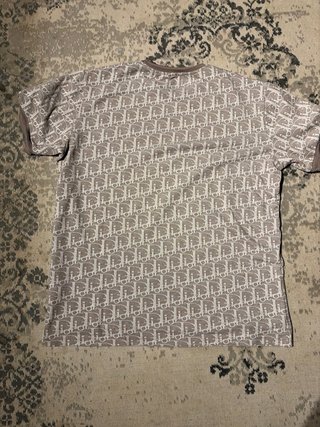 Camiseta Dior Monogram Beige y Blanca