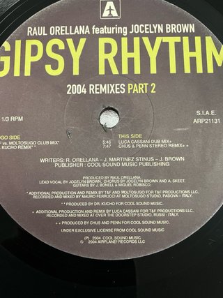 Vinilos Raul Orellana Gipsy Rhythm Toros