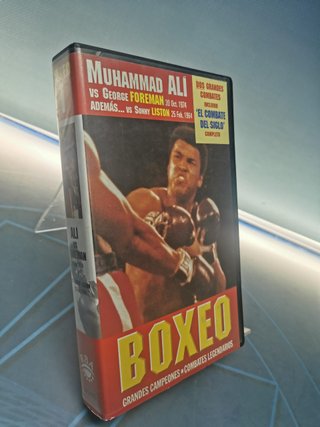 Vhs, BOXEO - MUHAMMAD ALÍ (VS. FOREMAN-LISTON) EL COMBATE DEL SIGLO, descatalogada