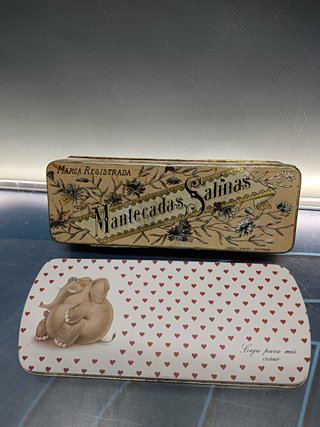 Lotto di 6 scatole metalliche e in plastica antiche e decorative