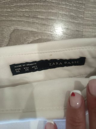 Falda pantalón Zara blanca