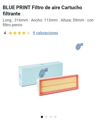 Filtro de aire BLUE PRINT para Citroën