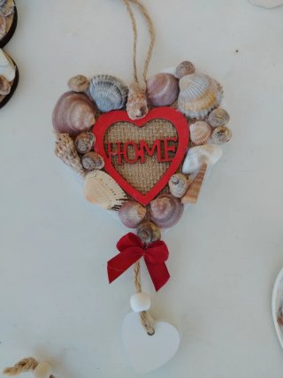 Decorazione Farfalla e fiore  con Conchiglie HOME