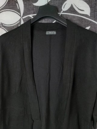 Cardigan Zara Nero Maniche 3/4
