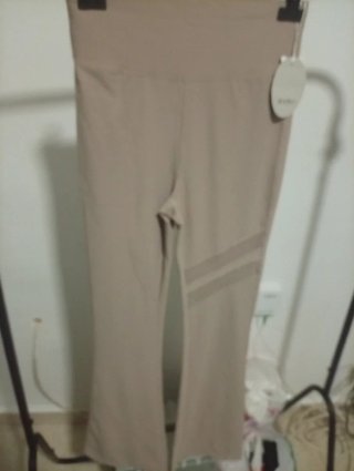 Pantalones campana tela verde