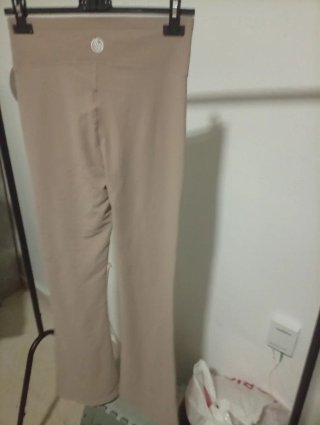Pantalones campana tela verde