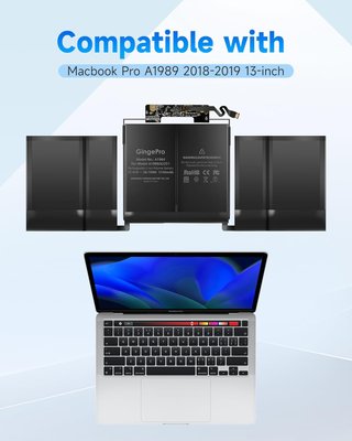 GINGEPRO A1964 Batería 58Wh 5100mAh MacBook A1989