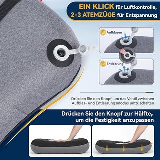 HIKENTURE Cojín Cervical hinchable funda almohada
