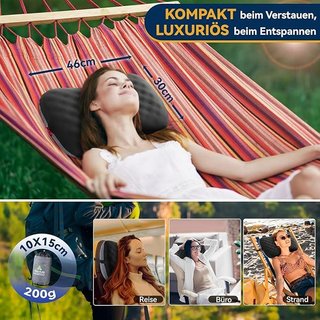 HIKENTURE Cojín Cervical hinchable funda almohada