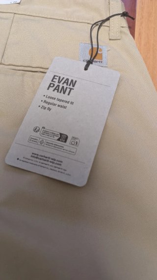 Nuevos Pantalones Carhartt Evan Talla 32 Beige