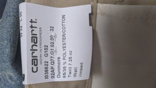 Nuevos Pantalones Carhartt Evan Talla 32 Beige