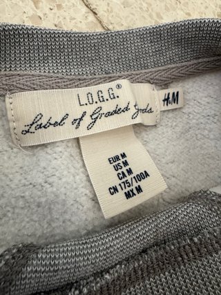 Sudadera H&M Gris con Estampado