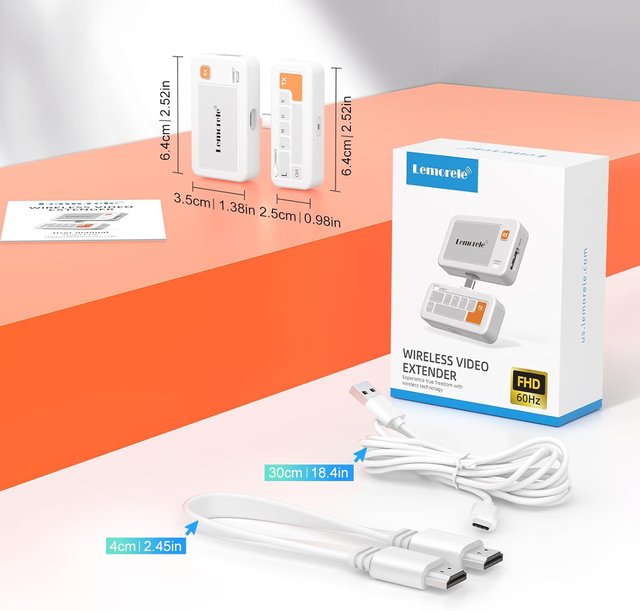 LEMORELE TX RX USB‑C HDMI 5G 50m FHD Video y Audio