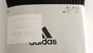 3 Pares Calcetines Adidas Negro Talla 40-42