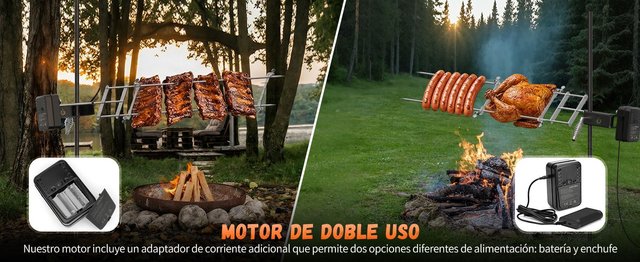 ONLYFIRE Asador Giratorio 10kg Altura Ajustable