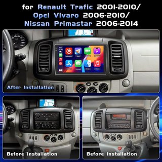 HIKITY 4+64G Autoradio 10'' Renault Trafic 2001-10