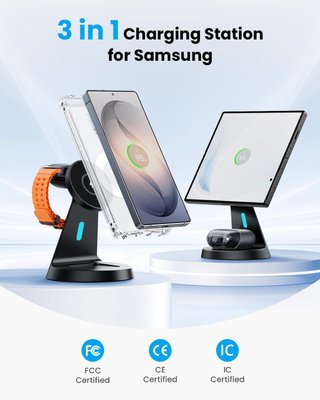 JOYGEEK 3en1 Carga Magnética Samsung Watch Buds